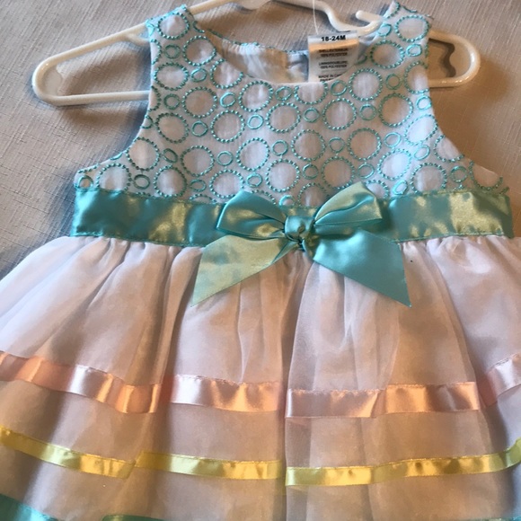 SOLD XP -NEW Exquisite Easter Dress satin,chiffon - Picture 3 of 6